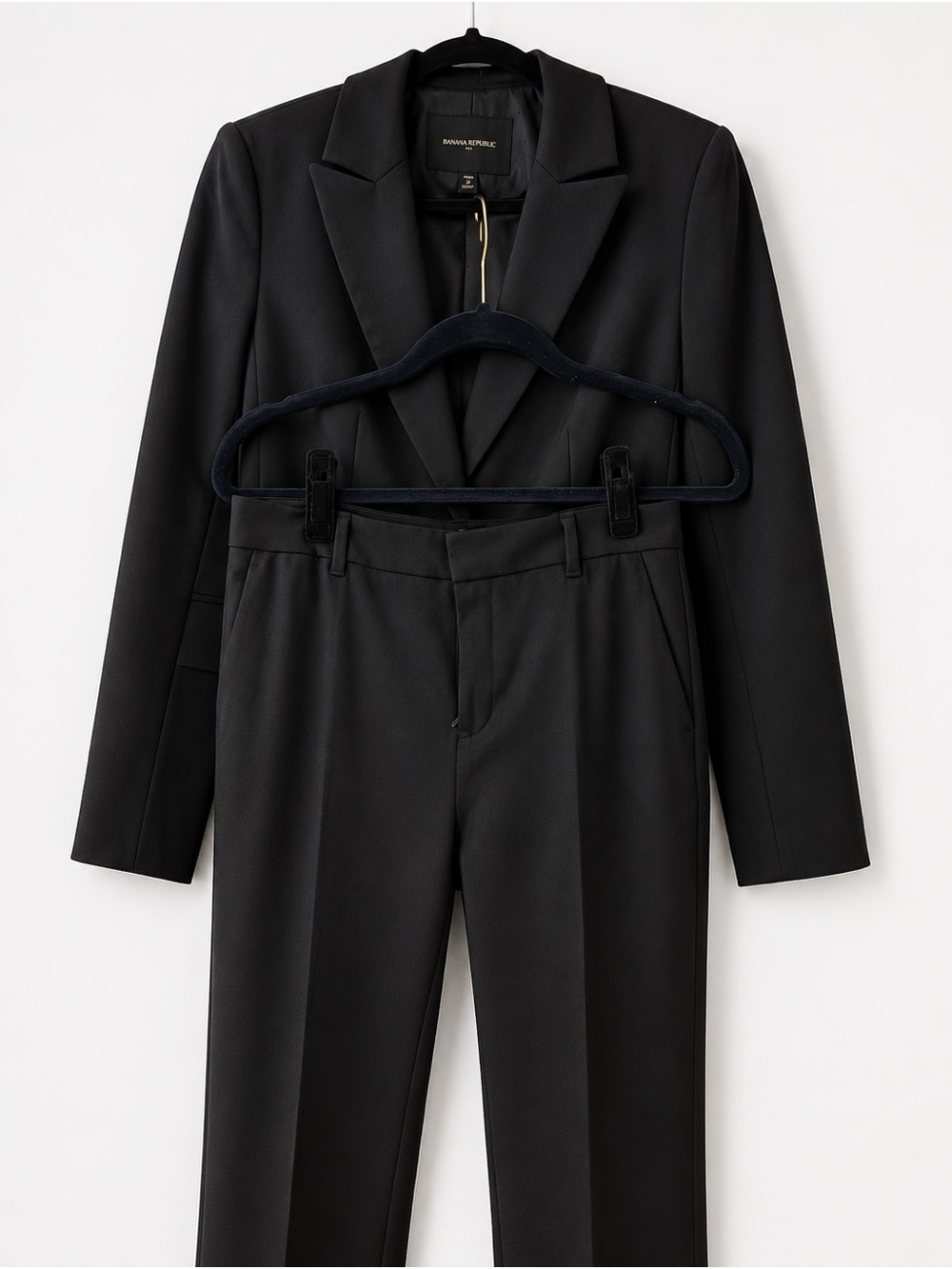 Banana Republic Black Tailored Blazer & Pants Set